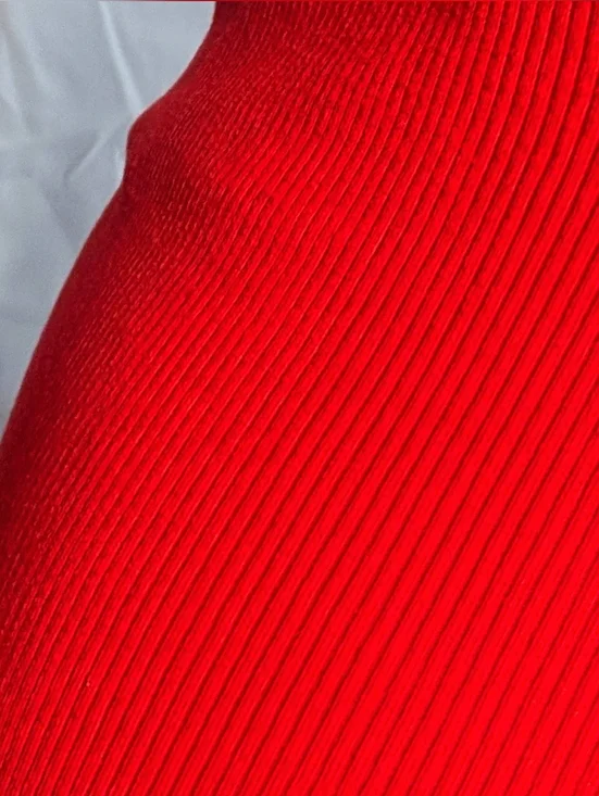 Express Red Ribbed Body Contour Tank - Picture 10 of 10